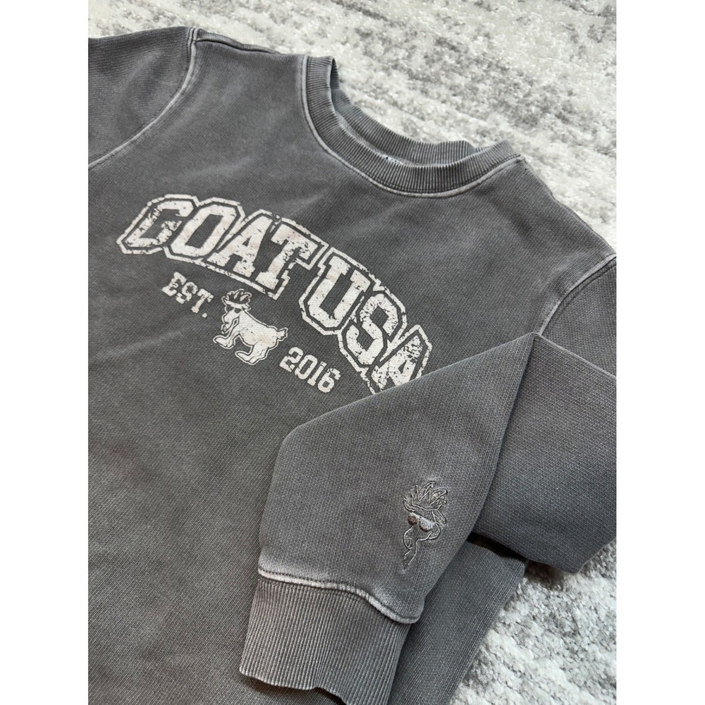 GOAT USA Sweatshirt Kids‎ Youth XL Gray Graphic Pullover Crewneck